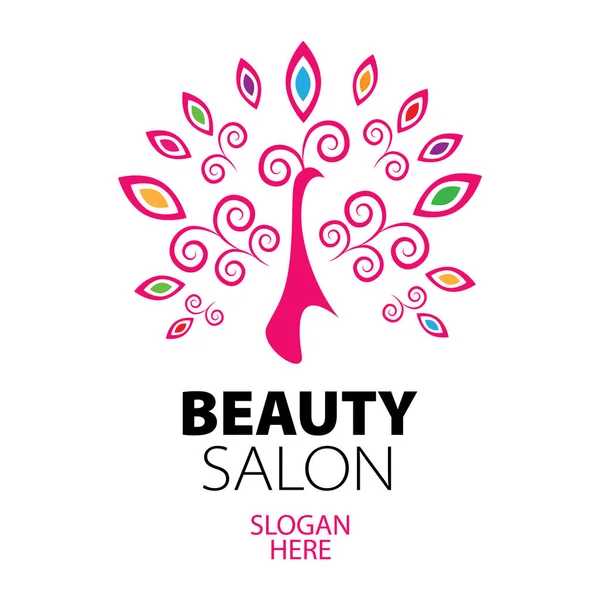 Peacock logo voor beauty salon — Stockvector