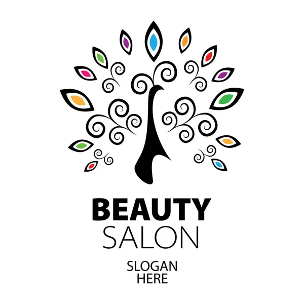 Peacock logo voor beauty salon — Stockvector