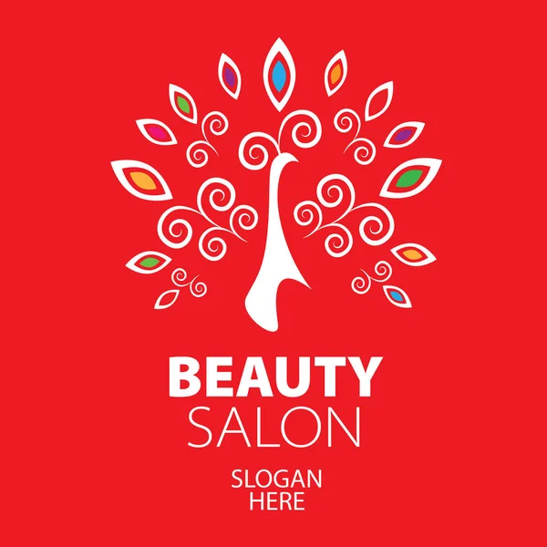 Peacock logo voor beauty salon — Stockvector