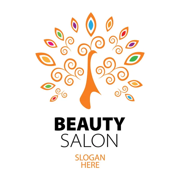 Peacock logo voor beauty salon — Stockvector