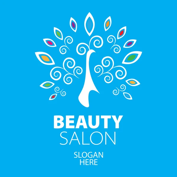 Peacock logo voor beauty salon — Stockvector