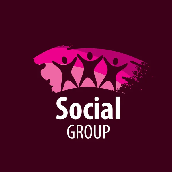 Vektör logo sosyal grup — Stok Vektör
