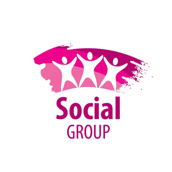 Vector logo grupo social — Vector de stock
