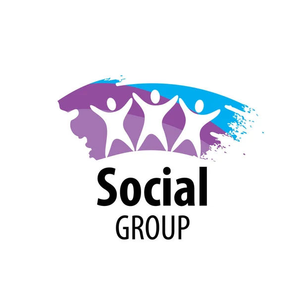 ベクトルのロゴの社会的グループ — ストックベクタ