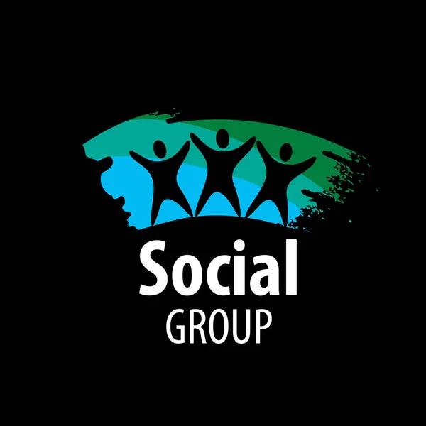 Vektorové logo sociální skupiny — Stockový vektor