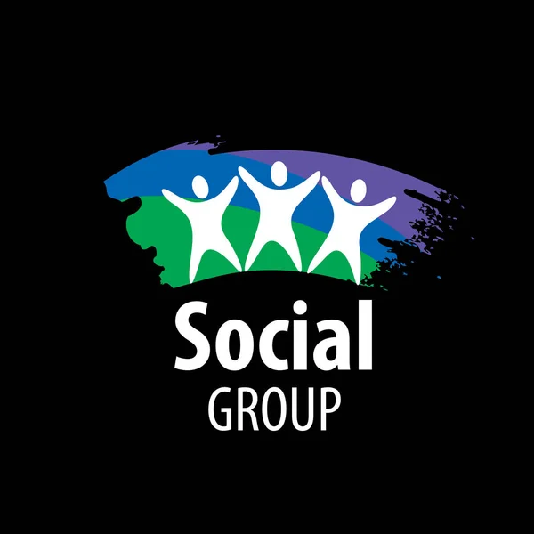 Vector logo social group — Stock Vector