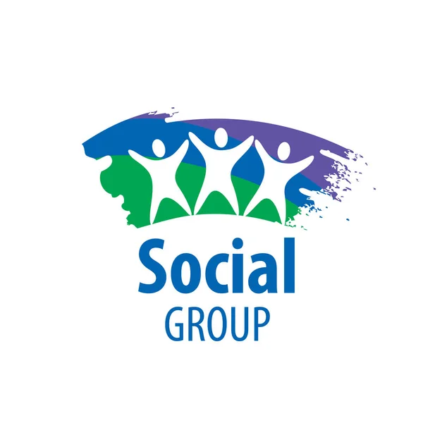 ベクトルのロゴの社会的グループ — ストックベクタ