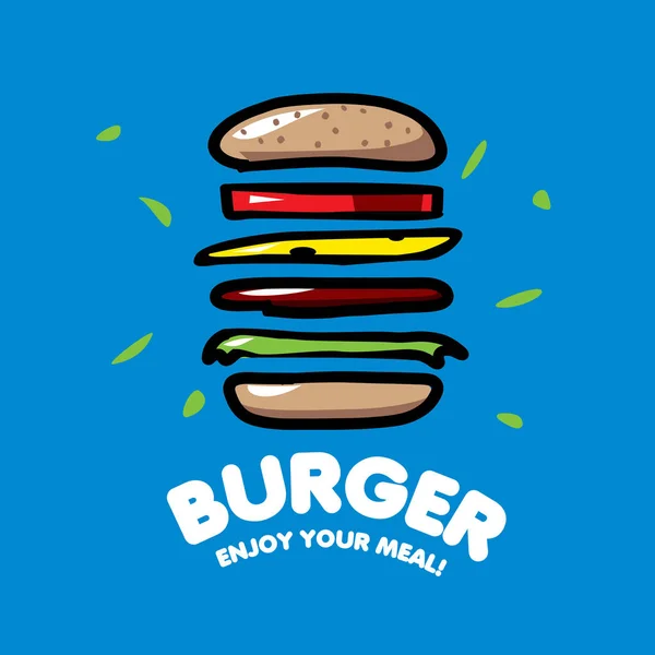 Vector logo burger — Stock Vector