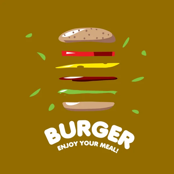 Vector logo burger — Archivo Imágenes Vectoriales