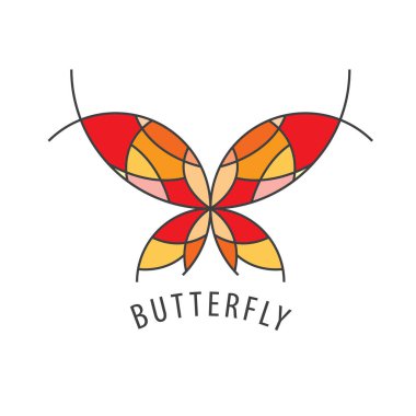 Vektör logo kelebek