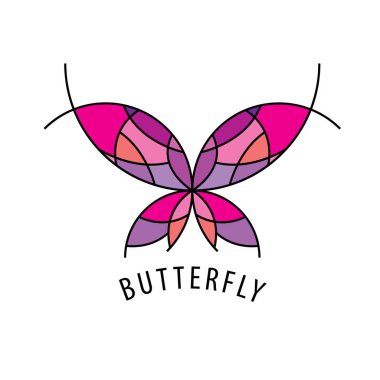 Vektör logo kelebek