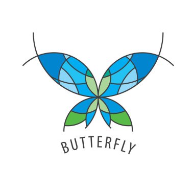 Vektör logo kelebek