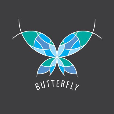 Vektör logo kelebek