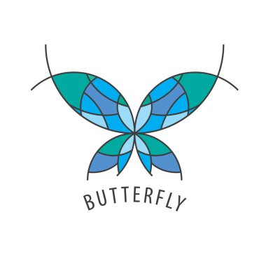 Vektör logo kelebek