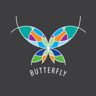 Vektör logo kelebek