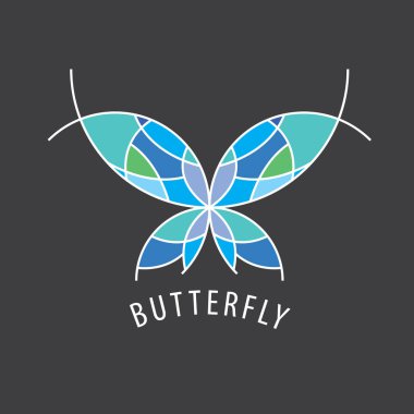 Vektör logo kelebek