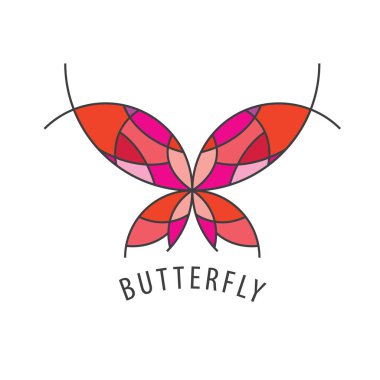 Vektör logo kelebek