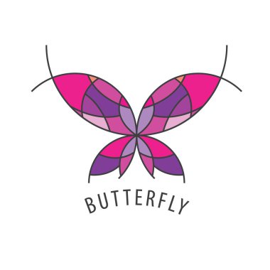 Vektör logo kelebek
