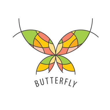 Vektör logo kelebek