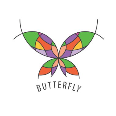 Vektör logo kelebek