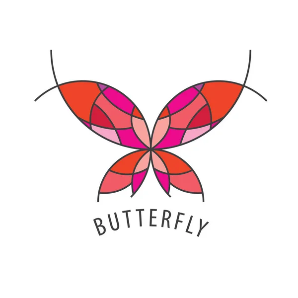 Vector logo butterfly — Stock Vector