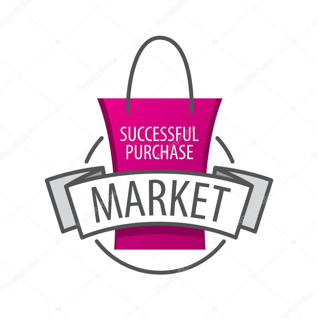 Template design logo market. Vector illustration of icon