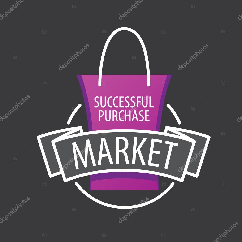 Template design logo market. Vector illustration of icon