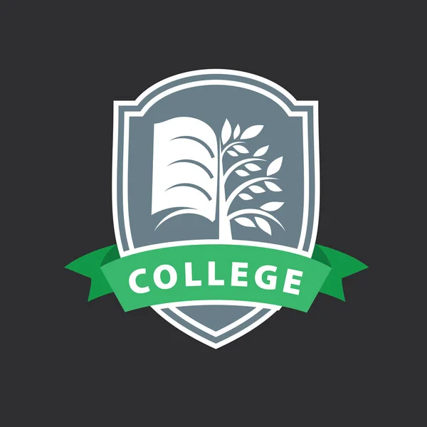 Векторный колледж логотипа — стоковый вектор