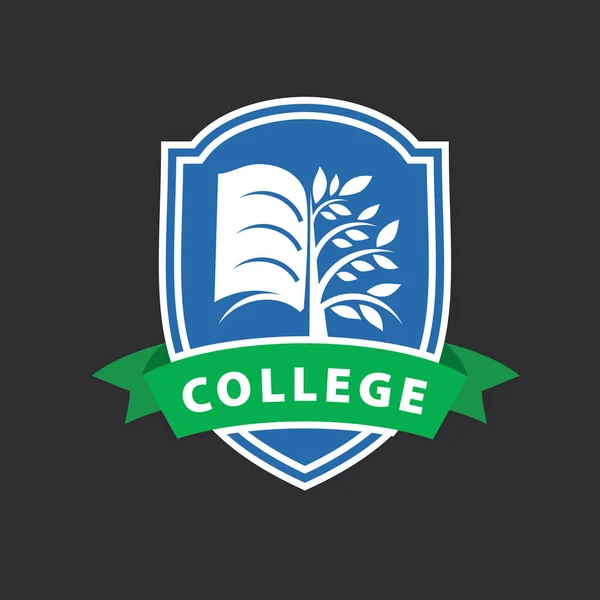 Vector logo colegio — Archivo Imágenes Vectoriales