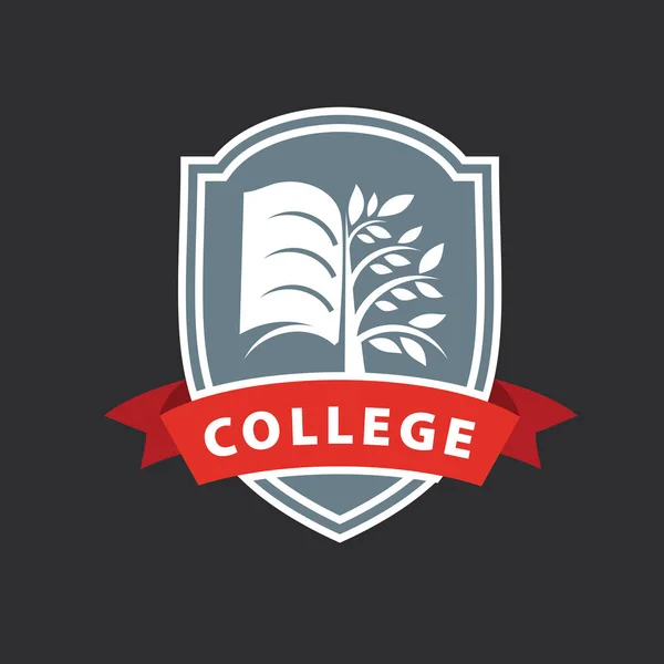 Vektor logo college — Stock Vector