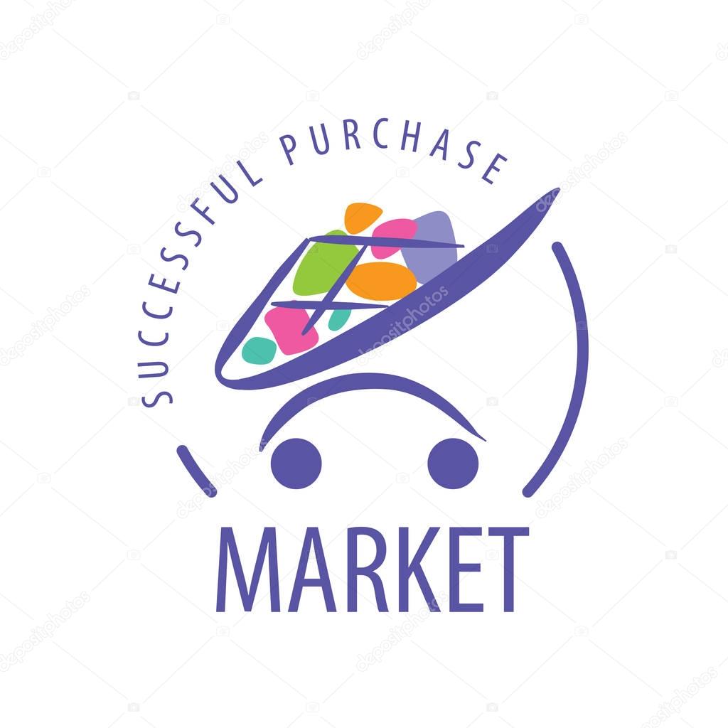 Template design logo market. Vector illustration of icon