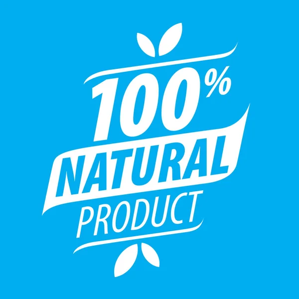 Impresión de logotipo vectorial para productos naturales — Vector de stock