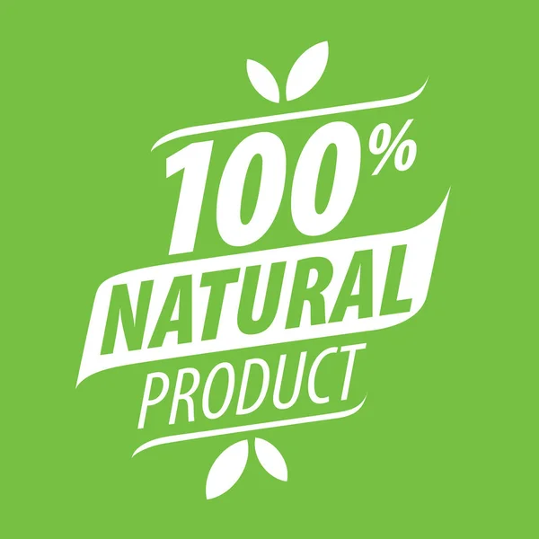 Vector logo printing for natural products — Stock Vector