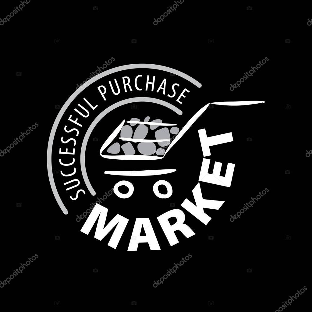 Template design logo market. Vector illustration of icon
