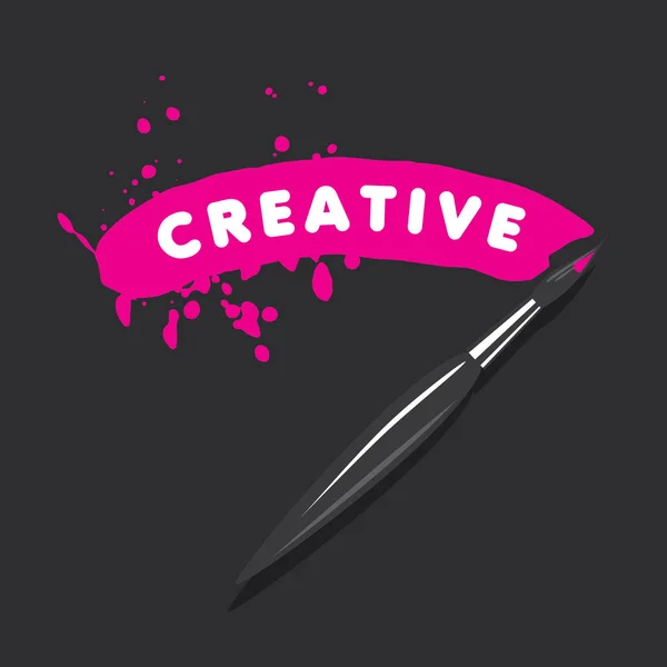 Logo vectoriel pompon et taches de peinture — Image vectorielle