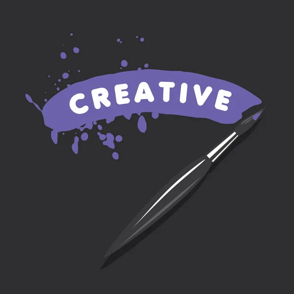 Logo vectoriel pompon et taches de peinture — Image vectorielle