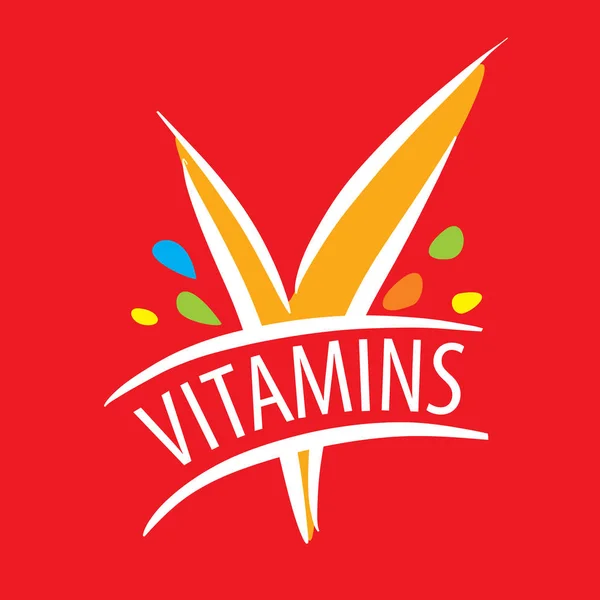 Βιταμίνες λογότυπο φορέα — Διανυσματικό Αρχείο