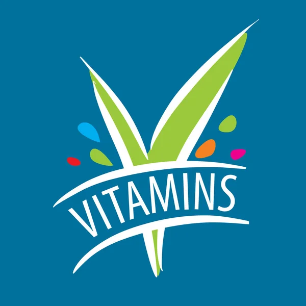 Vector logo vitaminas — Archivo Imágenes Vectoriales