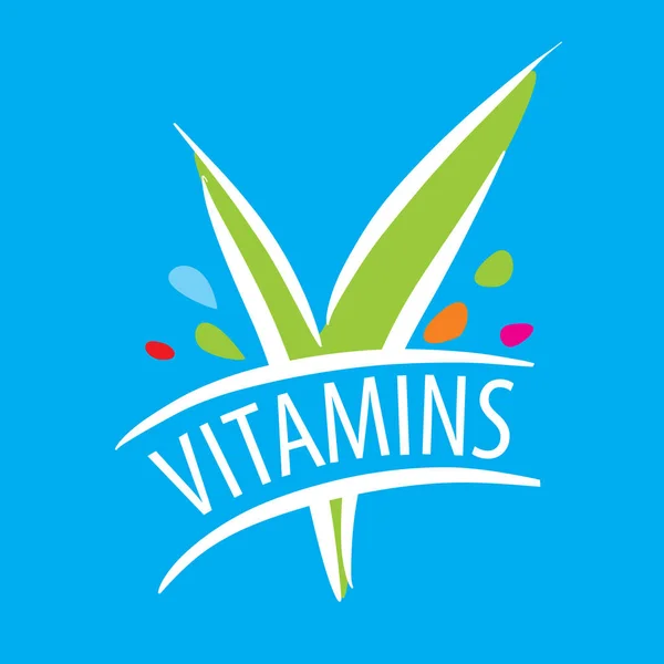 Vetor logotipo vitaminas —  Vetores de Stock