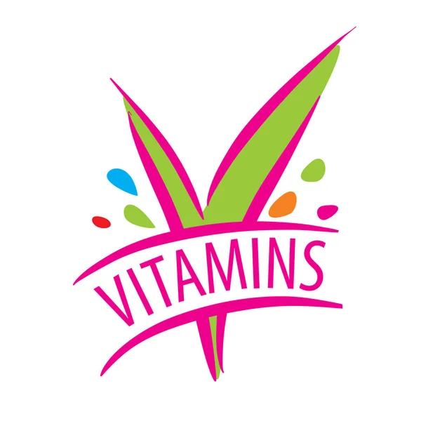 Vetor logotipo vitaminas —  Vetores de Stock