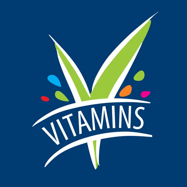 Vector logo vitaminas — Archivo Imágenes Vectoriales