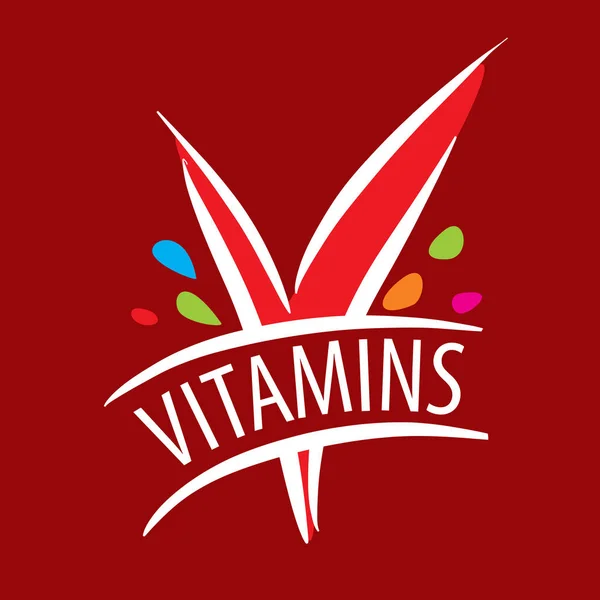 Vektorové logo vitamíny — Stockový vektor