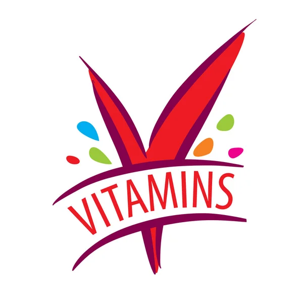 Vector logo vitaminas — Archivo Imágenes Vectoriales