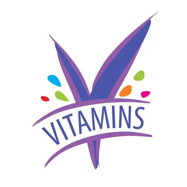 Vector logo vitaminas — Archivo Imágenes Vectoriales