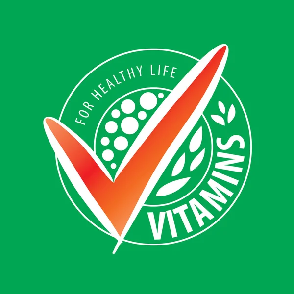 Vetor logotipo vitaminas —  Vetores de Stock