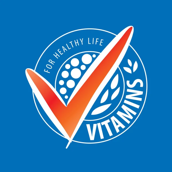 Vector logo vitaminas — Archivo Imágenes Vectoriales