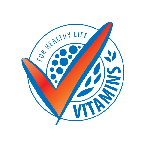 Vetor logotipo vitaminas — Vetor de Stock