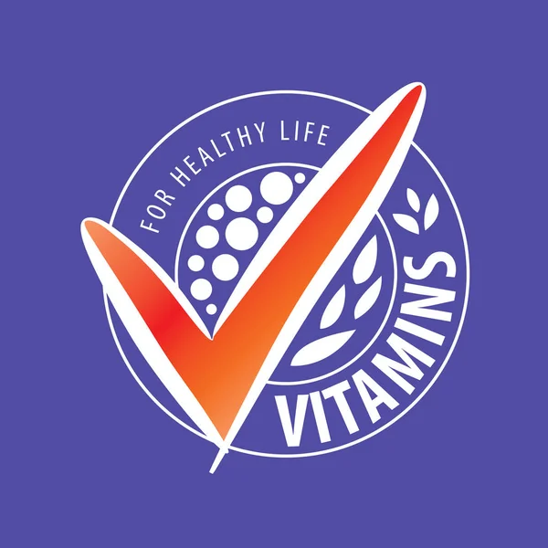 Vektör logo vitaminler — Stok Vektör