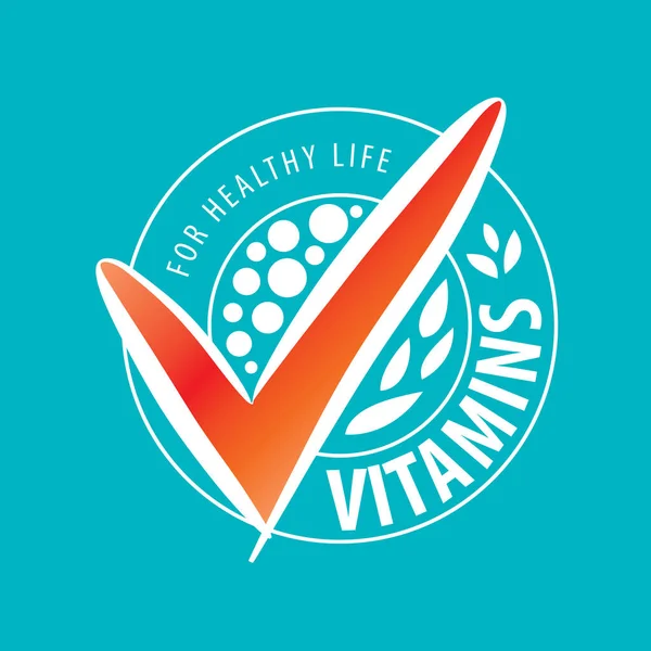 Vector logo vitaminas — Archivo Imágenes Vectoriales