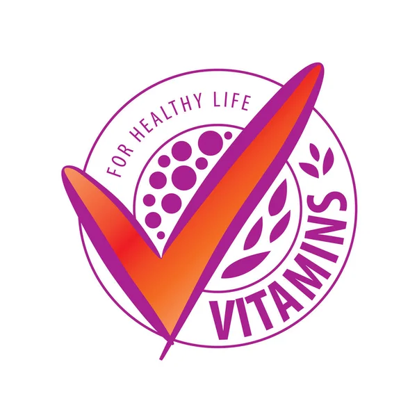 Vector logo vitaminas — Archivo Imágenes Vectoriales